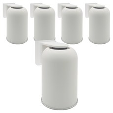 hillo Easy 304不鏽鋼免打孔彎曲磁吸漱口杯, 白色, 5個