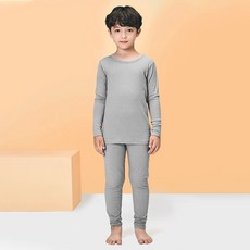 유니프랜드 아동용 히트 바이로프트 웜 9부 발열 실내복 상하세트