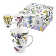 PORTmeIRION 波特玫琳恩 Botanic Garden 露臺馬克杯4件組 400ml, 混合色, 1套
