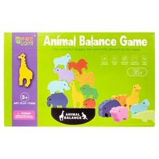 MUQIY TOYS 木奇藝 木製動物平衡積木11件組, 恐龍世界 多色, 1組