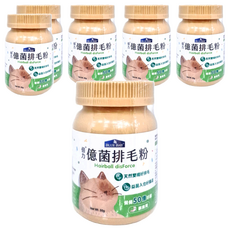 BLUE BAY 倍力 億菌排毛粉, 每天50億好菌 雙效天然纖維 洋車前子x菊苣纖維 大豆發酵胜肽 顧胃, 毛球管理, 50g, 6瓶