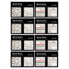 젤로젤로 머스트해브 젤네일 스티커 2종 세트, JNC-19, 4개