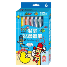 幼福 蠟筆先生 浴室彩繪蠟筆套裝, 6色, 1盒