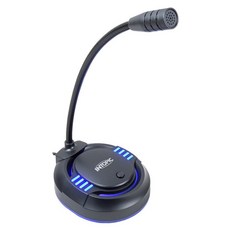 INTOPIC 廣鼎 USB桌上型發光麥克風, 黑色, JAZZ-UB032