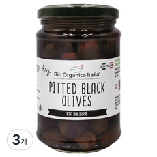 Bio Organica Italia 去籽黑橄欖, 3個, 280g