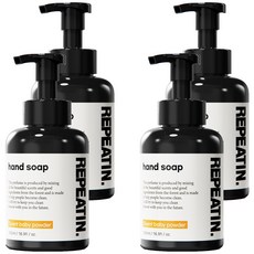 Repeatin 泡沫洗手液 寶寶爽身粉香, 4瓶, 500ml