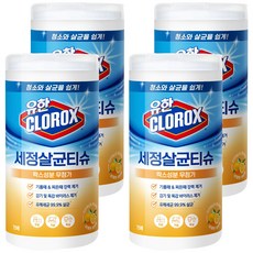 크로락스 세정살균티슈 75매 시트러스블렌드, 4개