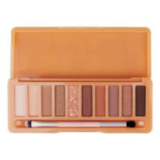 Cathy Doll 凱蒂娃娃 LEATHER 顯色柔和10色眼影盤 超百搭韓系時尚眼妝, 焦糖棕, 1個