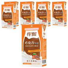 伴點 巧克力牛奶, 歐洲進口可可粉, 紐西蘭優質奶粉, 巧克力風味濃郁, 300ml, 6入