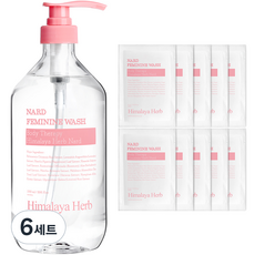 NARD 女性私密處清潔露 1000ml+旅行試用包 4ml 10包組, 6組