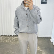Adore Classic 男士素色高領長袖開襟衫