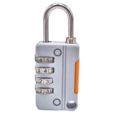 FANCY LIFE 防盜密碼鎖 U型款 灰色, 鋅合金+金屬材質, 2.8 x 6.3cm