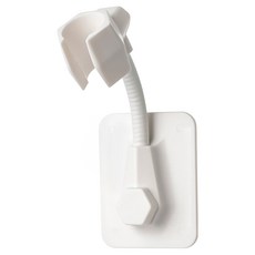 北歐風可調節旋轉免打孔蓮蓬頭支架, 白色, 1個