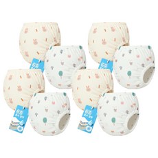 AttiRabbit 嬰幼兒純棉6層學習褲, 兔子, 森林, 8個