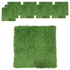 BELLINTURF 柔軟景觀用 DIY 拼接人造草皮 30cm x 30cm x 20mm, 10個