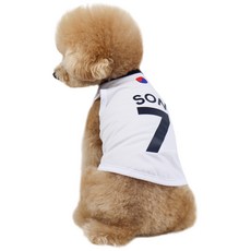 Grooming Dog 狗狗太極戰士足球隊服無袖涼感背心, 白色, 1個