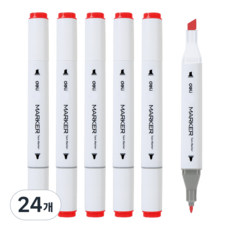 deLi 得力 三角雙頭麥克筆 70803A 11胭脂紅, 1色, 24個