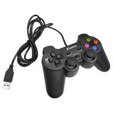 iLeco 雙震動經典遊戲手把, PC360, 支持STEAM Epic Games, 夜神模擬器, 型號: JP-3, 1個