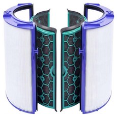 PUREBURG 淨博 高效HEPA濾網片 2個 蜂巢除臭除甲醛活性碳濾心片 2個 適用Dyson Pure Cool Link TP04 Dyson Pure Cool Link DP04 Dyson Pure Hot + Cool Link HP04, TP04-01, 1組