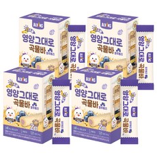 엘빈즈 11곡물 영양그대로 곡물바, 블루베리맛, 40g, 4개