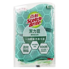 3M Scotch-Brite 百利 潔力豆海綿菜瓜布 爐具 鍋具專用, 4片, 1包