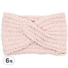 About Bath 馬卡龍色系洗臉髮帶 頭帶, 粉紅色, 6個