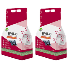 甘淨 破碎型豆腐貓砂, 綠茶香, 2kg, 2包