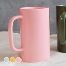 消光陶瓷彩虹長馬克杯 550ml, 寶寶粉, 2個