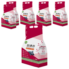 甘淨 破碎型豆腐貓砂, 綠茶香, 2kg, 6包