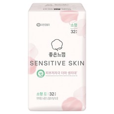 좋은느낌 센서티브스킨 생리대 날개형, 1개, 32개입, 소형