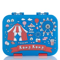 kong kong 孩童小插畫便當盒, 藍色, 1個