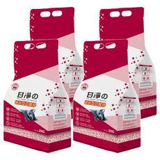 甘淨 破碎型豆腐貓砂 2KG, 水蜜桃香, 4包