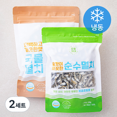 무풍지대 끝맛이 깨끗한 순수멸치 볶음조림용 100g + 담백하고 개운한맛 국물멸치 120g (냉동), 2세트