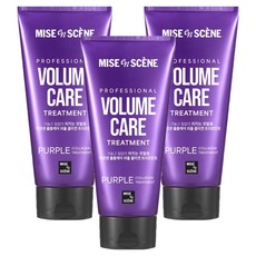 미쟝센 볼륨케어 퍼플 콜라겐 트리트먼트 프루티 플로럴향, 3개, 330ml