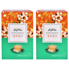 High Tea 紅薑黃蕎麥茶 立體環保茶包 嚴選台灣在地紅薑黃及老薑 烤焙焦香蕎麥 濃郁香氣 口感滑順 不辛辣, 2.2g, 12包, 2盒