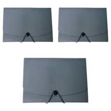 하이어데코 슬림핏 아코디언파일 13칸 파일철, 그레이, 3개