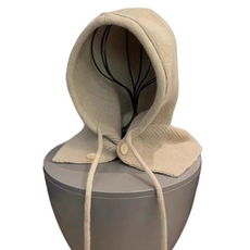 Tommy Shop 防寒柔軟針織巴拉克拉瓦頭套, 卡其色, 2個