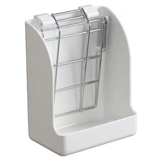 MARUKAN 新式牧草盒, 白色 + 銀色, 1入