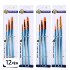 abm ABM水彩畫圓頭筆 3入, 寬 26cm x 長 6cm, 12套