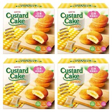LOTTE 樂天 Custard 蛋黃派 卡士達派, 972g, 4盒