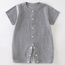 JOYMULTI 嬰幼兒透氣日常棉質短袖涼感網眼連身衣