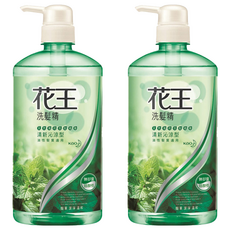 Kao 花王 洗髮精 清新沁涼型, 溫和洗淨 柔順不打結 清爽不黏膩, 油性髮質適用, 750ml, 2瓶