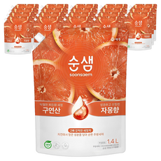 순샘 구연산 자몽향 주방세제 리필, 1.4L, 20개