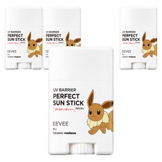 벨먼 포켓몬 UV 선스틱 이브이 SPF50+ PA++++, 19g, 4개
