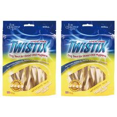 TWISTIX 特緹斯 雙色螺旋潔牙骨 L 7個, 綠茶PLUS + 香蕉優格, 2包, 156.1g