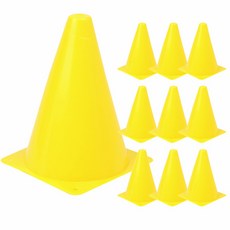 PARTYHAE 迷你彩色三角錐 10入, 黃色