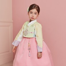 하랑한복 여아용 새얀랑 한복세트