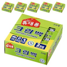 크린랩 휴대용 크린백 25cm x 35cm, 중(M), 30개입, 18개