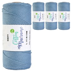 니뜨 뉴 코튼 마크라메실 150g, 4개, 20데님
