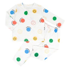 메이키즈 유아동 주니어 미니스마일 피치기모 발열 파자마 상하 세트